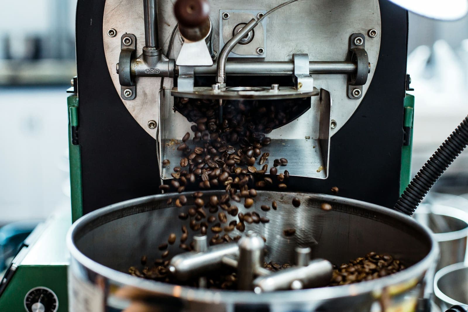 Beans blurring in the grinder