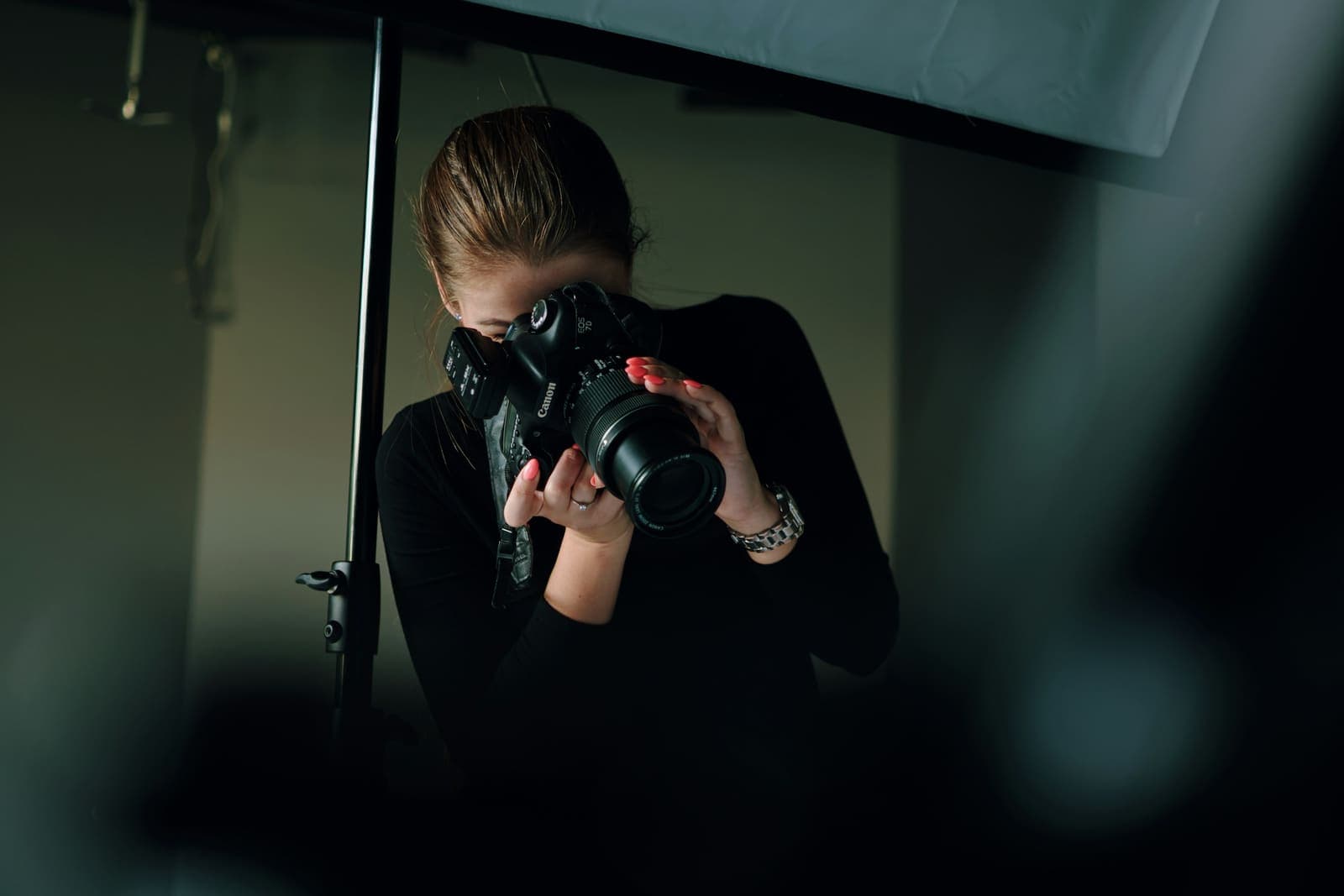 A woman taking a photograph