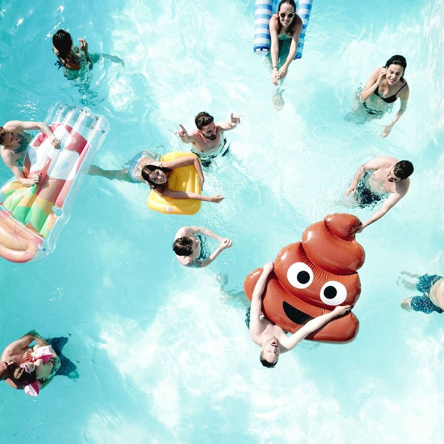 A group swimming together