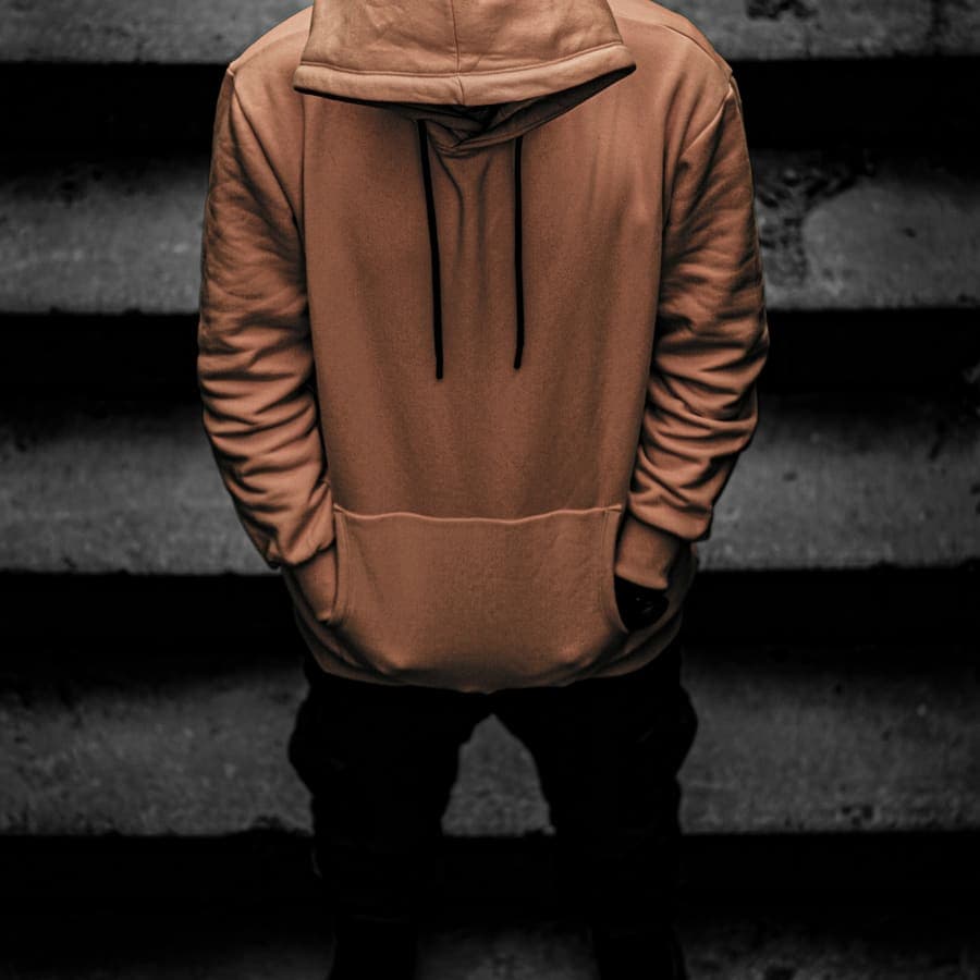 A hood on the stairs