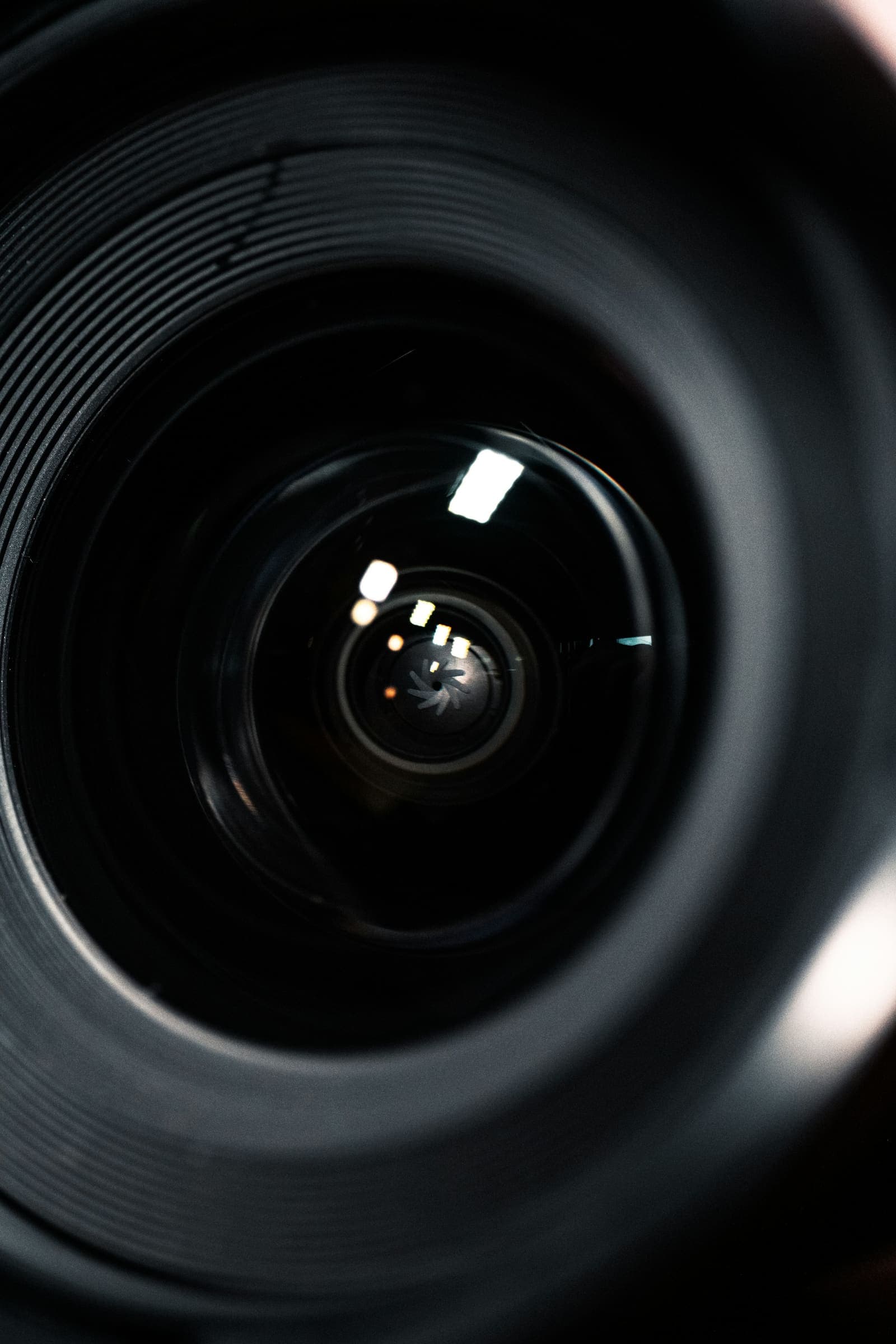 A lens seen close