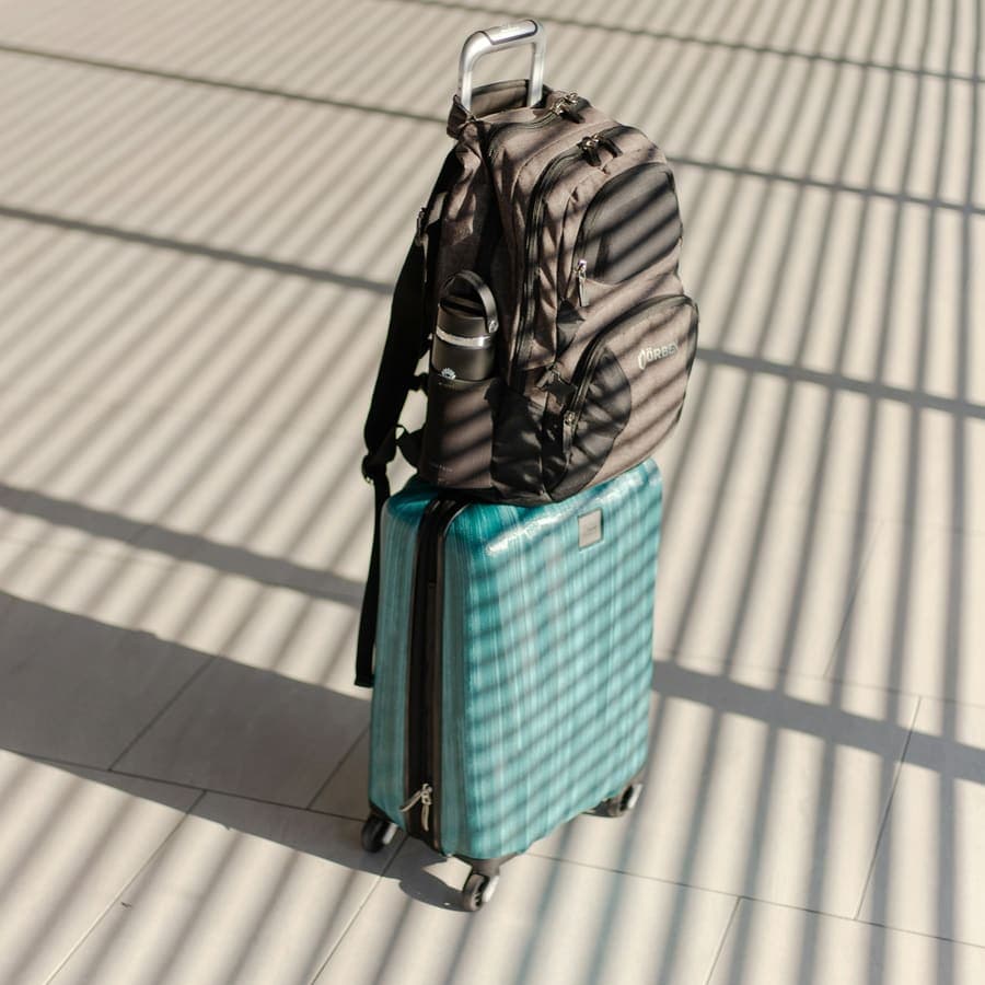 Luggage on a table
