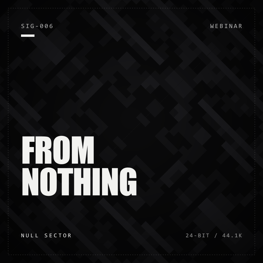 Sound Design from Nothing — Webinar